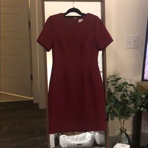 Burgundy pencil dress from j.crew